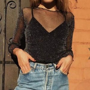 Sparkly Mesh Top